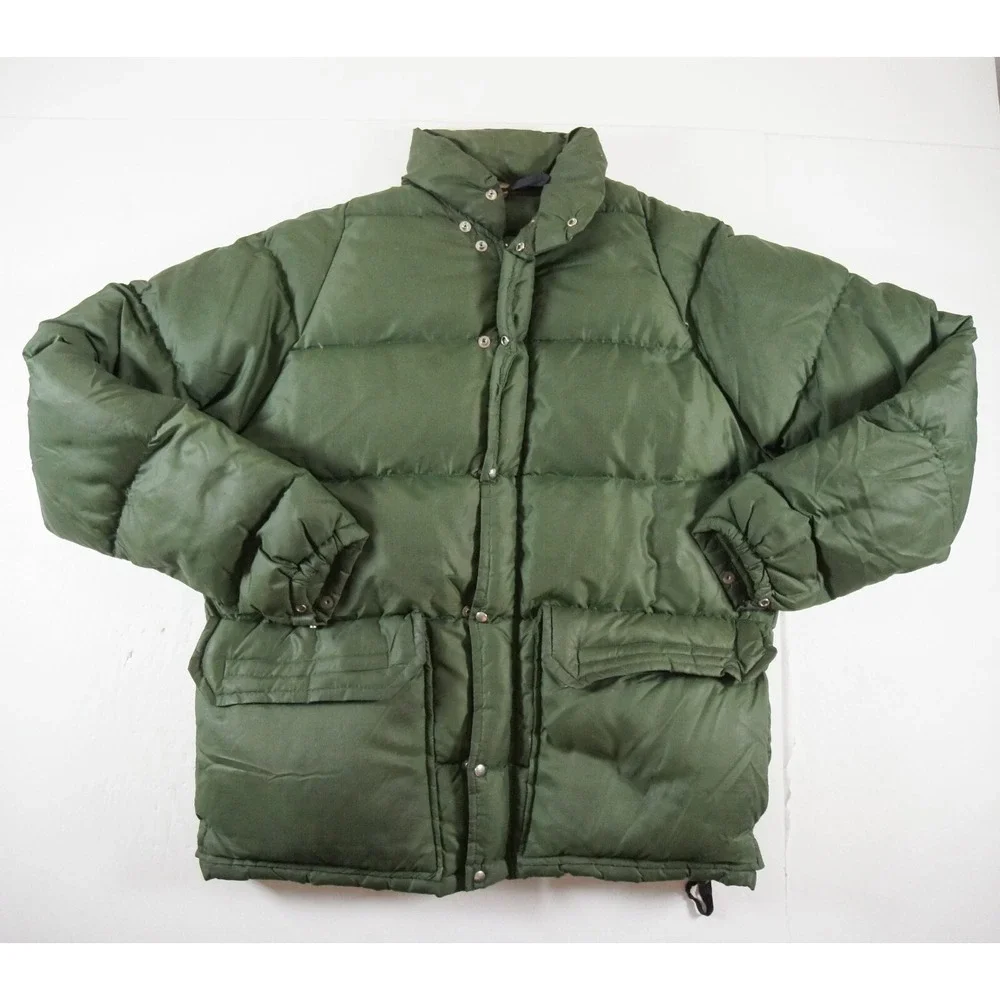 Vintage The North Face Jacket Mens Large Green Puffer Down Filled 70s RARE